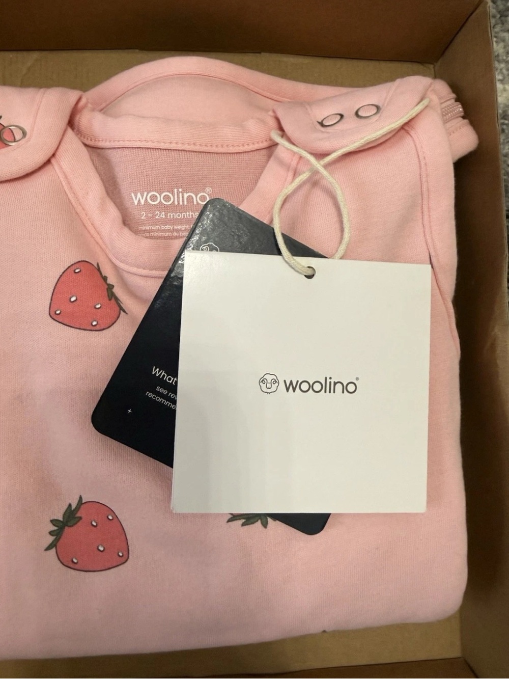4 Season® Ultimate Baby Sleep Bag, Merino Wool & Organic Cotton, Strawberry - Picture 4 of 5